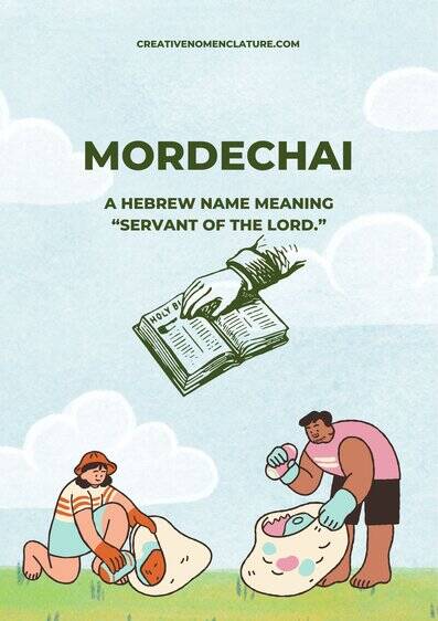 Mordechai - A Hebrew name meaning “servant of the Lord.” ( Modern Boy Names Starting With M )