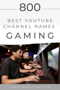 800 Best YouTube Channel Names For Gaming