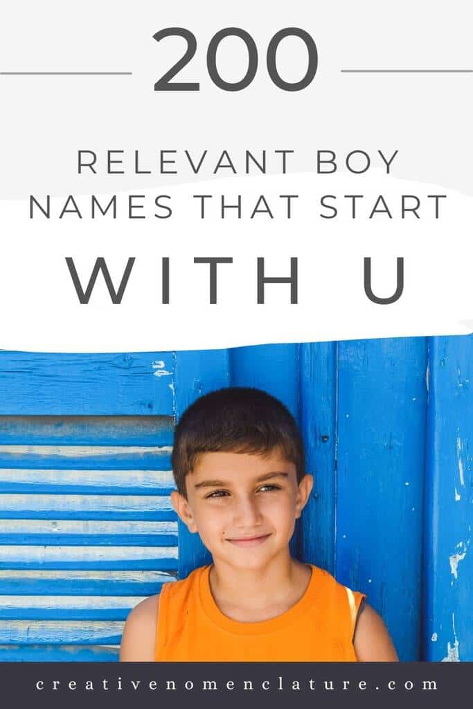 Uncommon Boy Names With U
